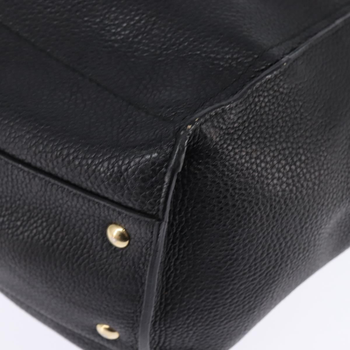 Salvatore Ferragamo Amy Tote Pebbled Leather, BLACK, LEATHER, Tote bag