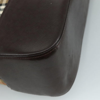 Burberry Nova check Shoulder bag Canvas and Leather, BEIGE, CANVAS, Shoulder bag