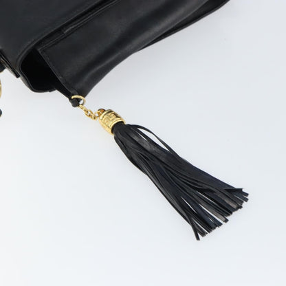 Versace Vintage Handbag Leather, BLACK, LEATHER, Handbag