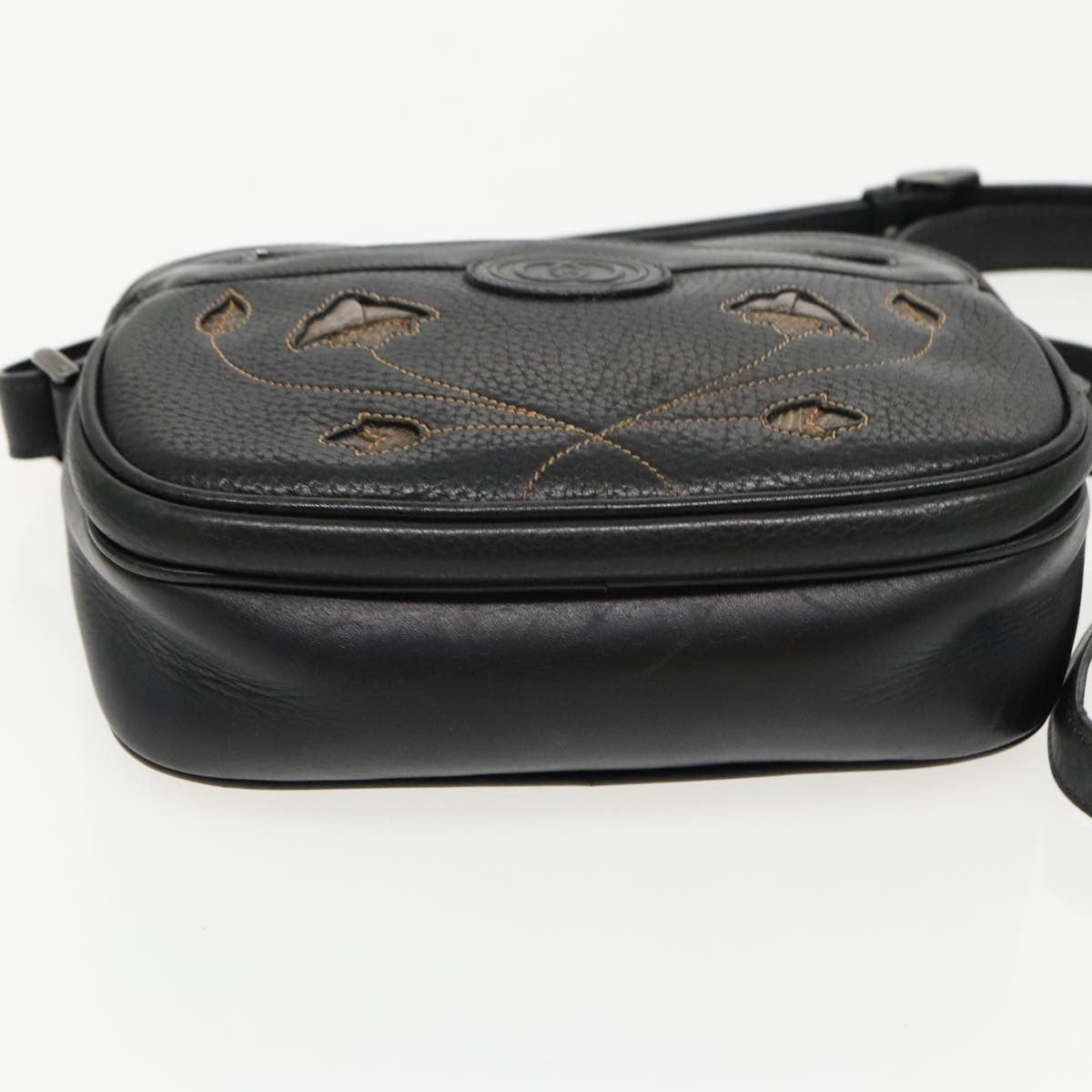 Gucci Vintage Shoulder Bag Leather, BLACK, LEATHER, Shoulder bag