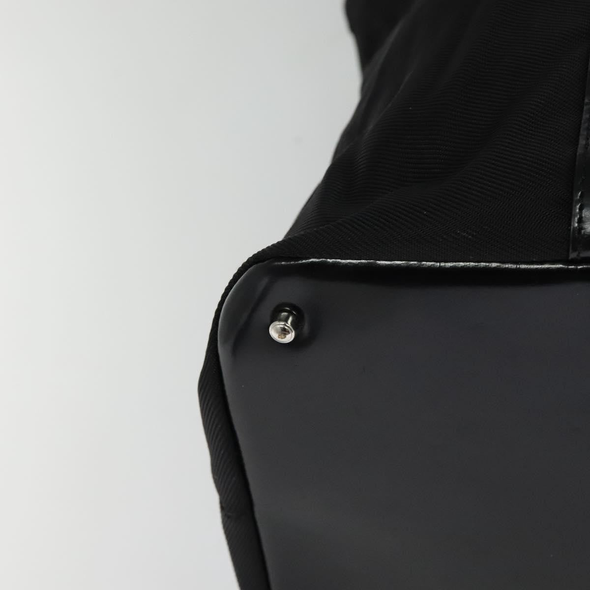 Gucci Vintage Bamboo Handle Tote Nylon, BLACK, NYLON, Tote bag