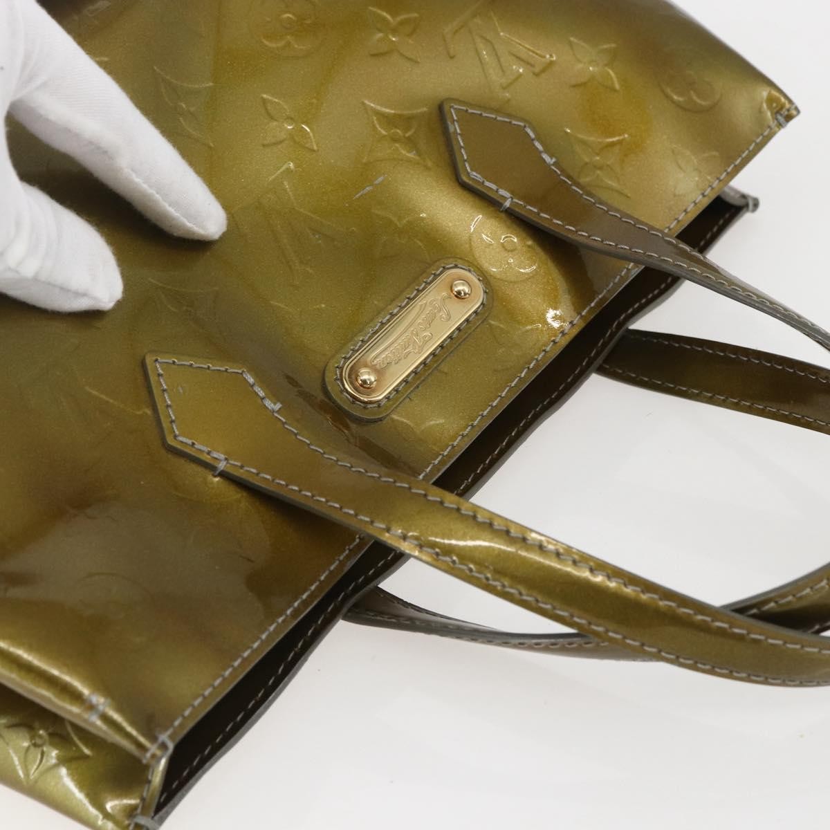 Louis Vuitton Wilshire Handbag Monogram Vernis, KHAKI, PATENT_LEATHER, Handbag