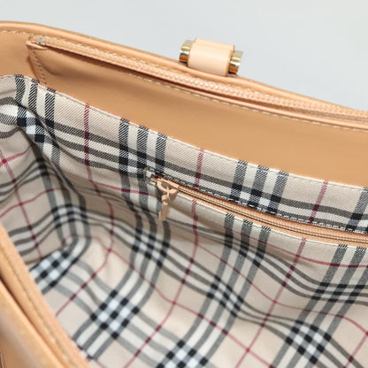 Burberry Handle Tote Leather, BEIGE, LEATHER, Tote bag