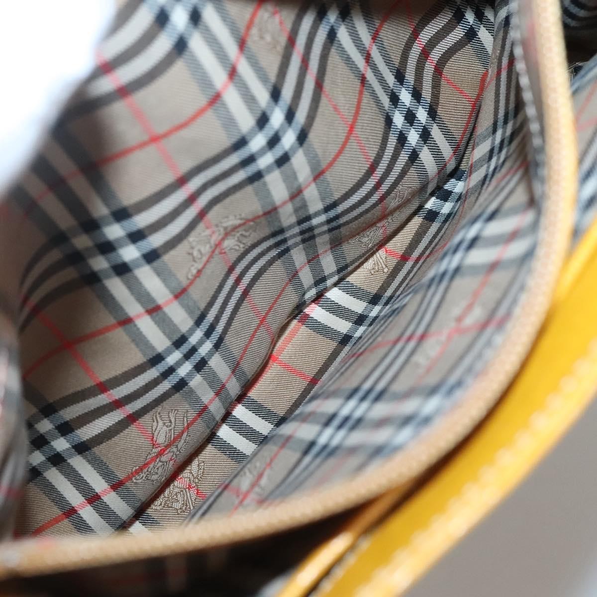 Burberry Vintage Handbag Leather, YELLOW, LEATHER, Handbag