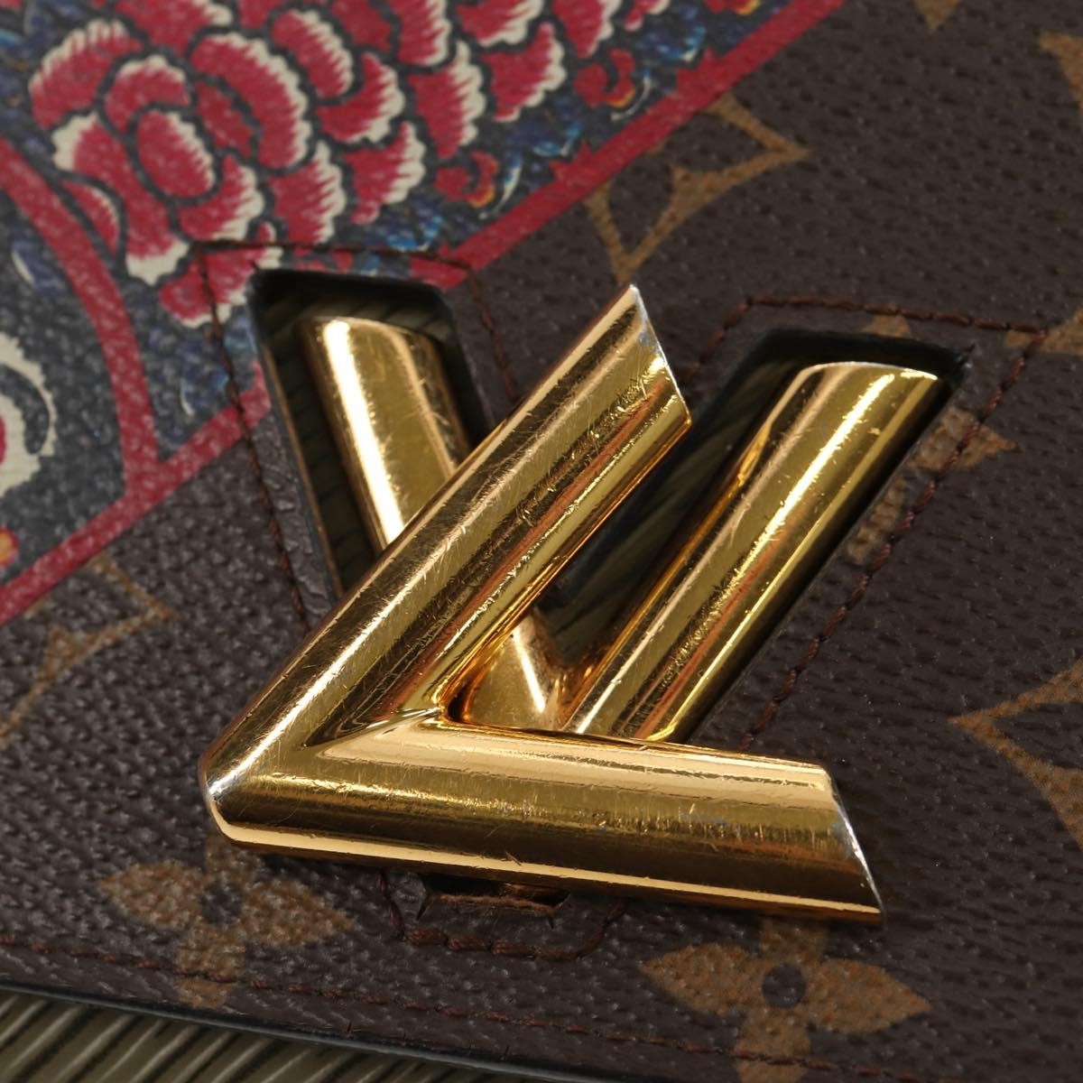 Louis Vuitton Twist Chain Wallet Limited Edition Kabuki Stickers Monogram Canvas, MULTICOLOUR, CANVAS, Clutche & pouche