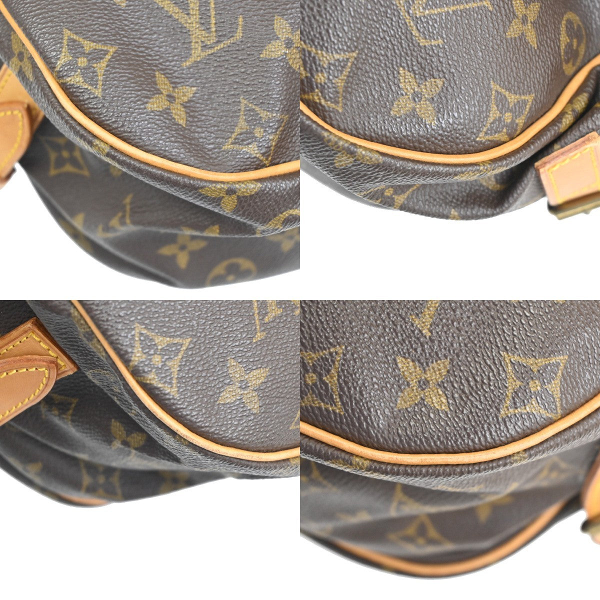Louis Vuitton Saumur Handbag Monogram Canvas, BROWN, CANVAS, Shoulder bag
