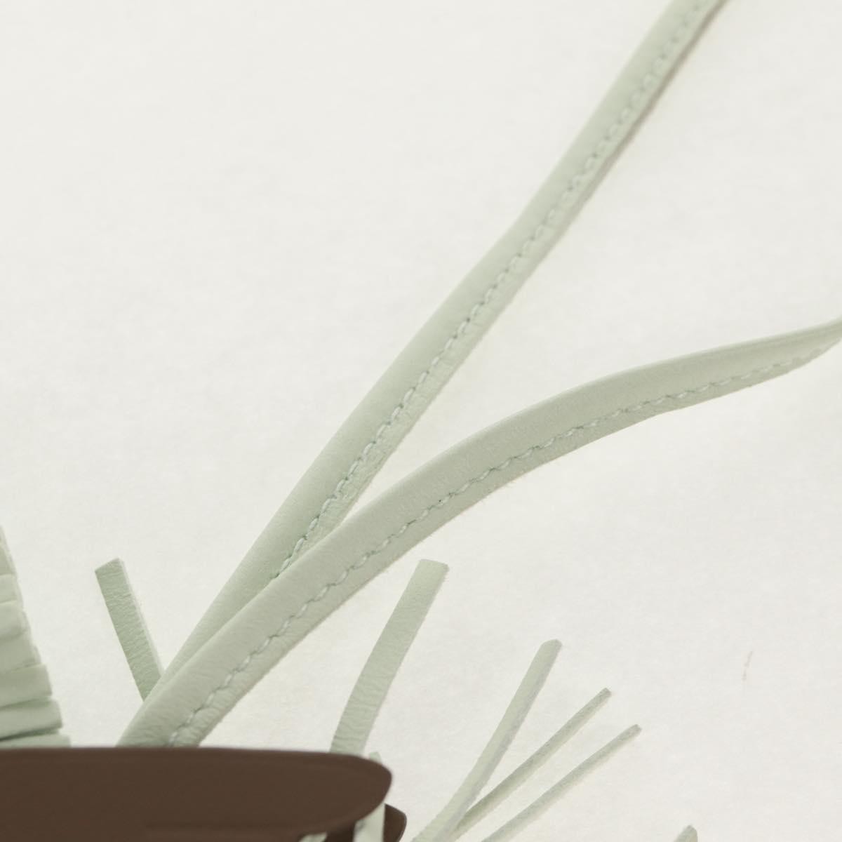 Hermes Pegase Rodeo Bag Charm Leather, GREEN, LEATHER, Charms and Keychains