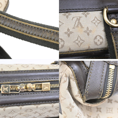 Louis Vuitton Josephine Handbag Mini Lin, KHAKI, CANVAS, Shoulder bag