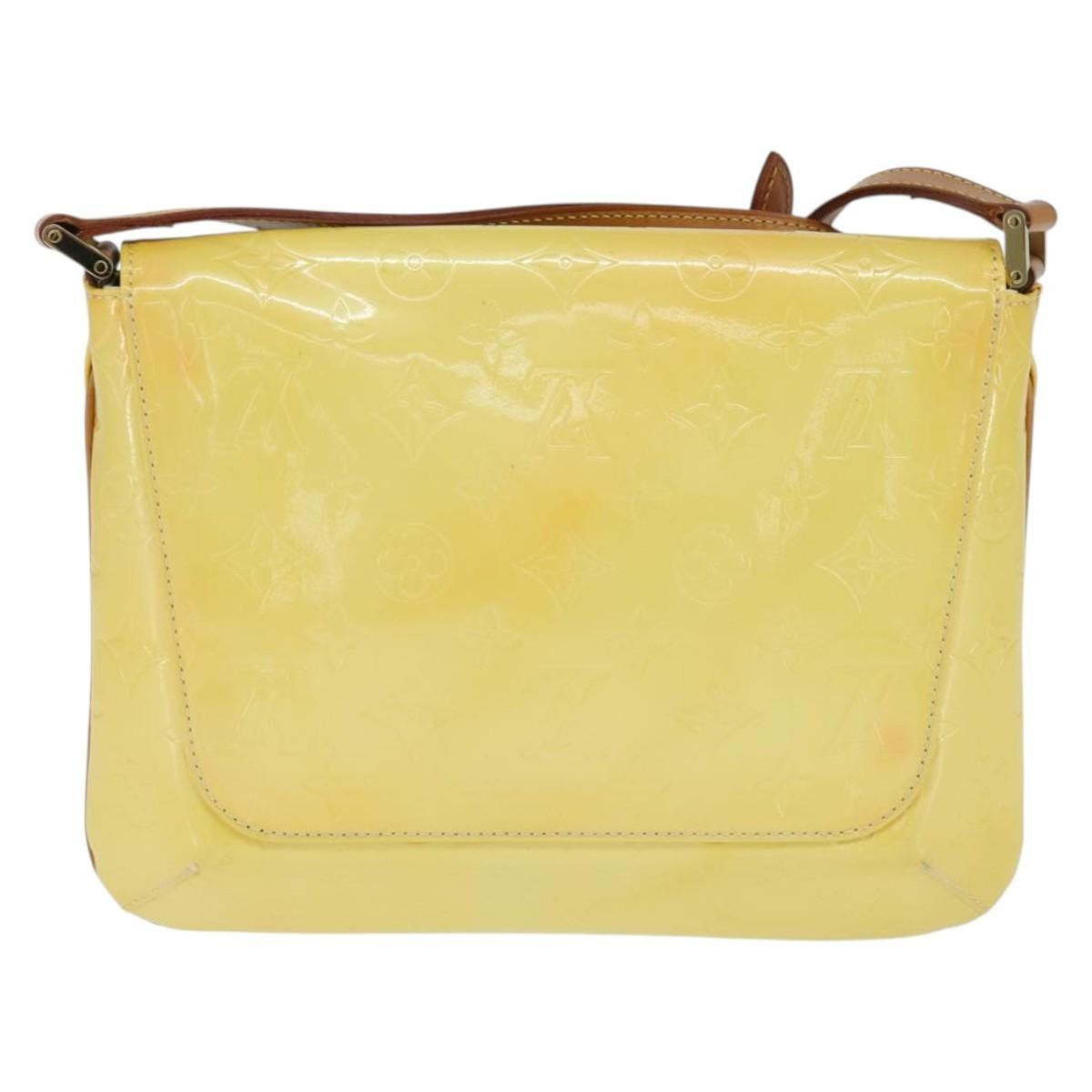 Louis Vuitton Thompson Street Handbag Monogram Vernis, YELLOW, PATENT_LEATHER, Shoulder bag