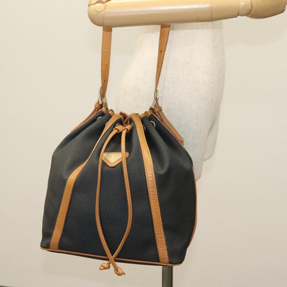 Saint Laurent Vintage Shoulder Bag PVC Leather, BLACK, PVC, Shoulder bag