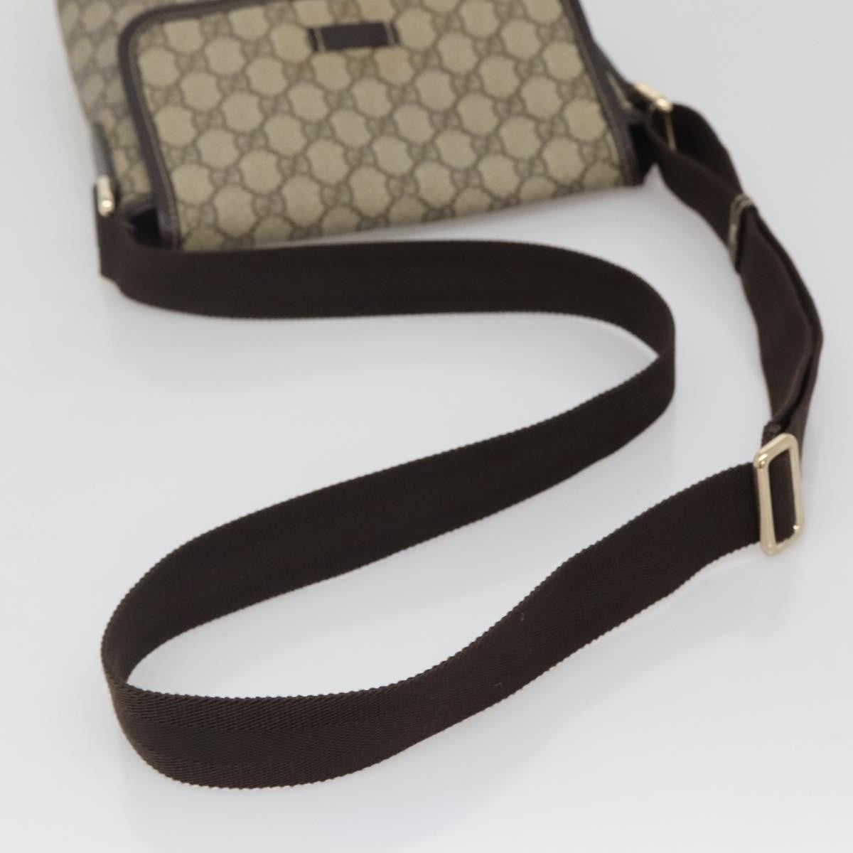 Gucci Flap Messenger GG Coated Canvas, BEIGE, CANVAS, Shoulder bag
