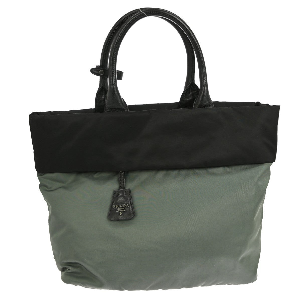 Prada Convertible Double Tote Tessuto, BLACK, NYLON, Tote bag