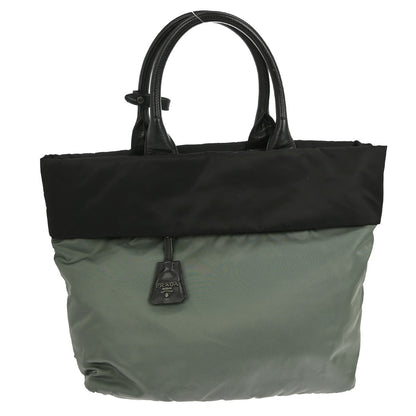 Prada Convertible Double Tote Tessuto, BLACK, NYLON, Tote bag