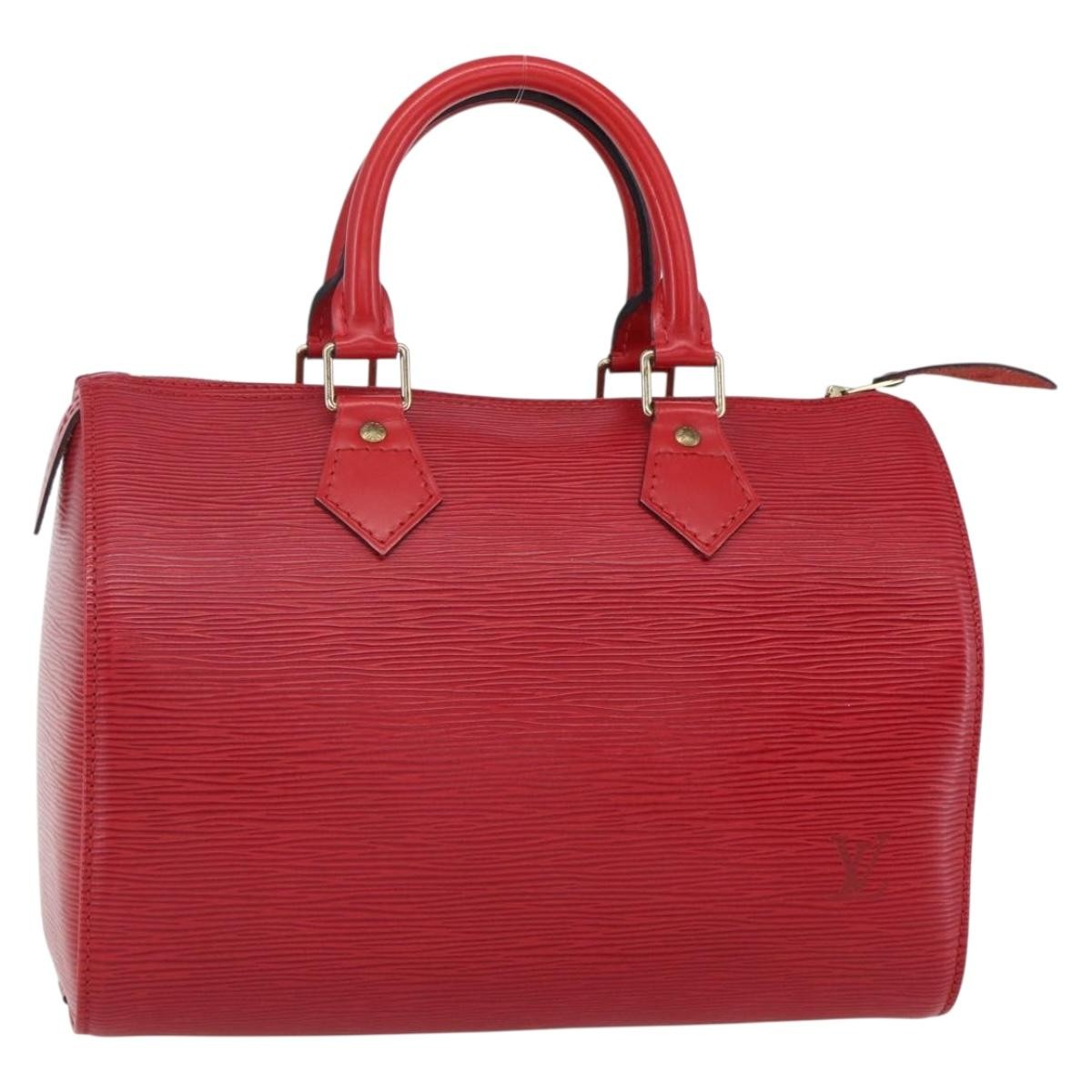 Louis Vuitton Speedy Handbag Epi Leather, RED, LEATHER, Handbag