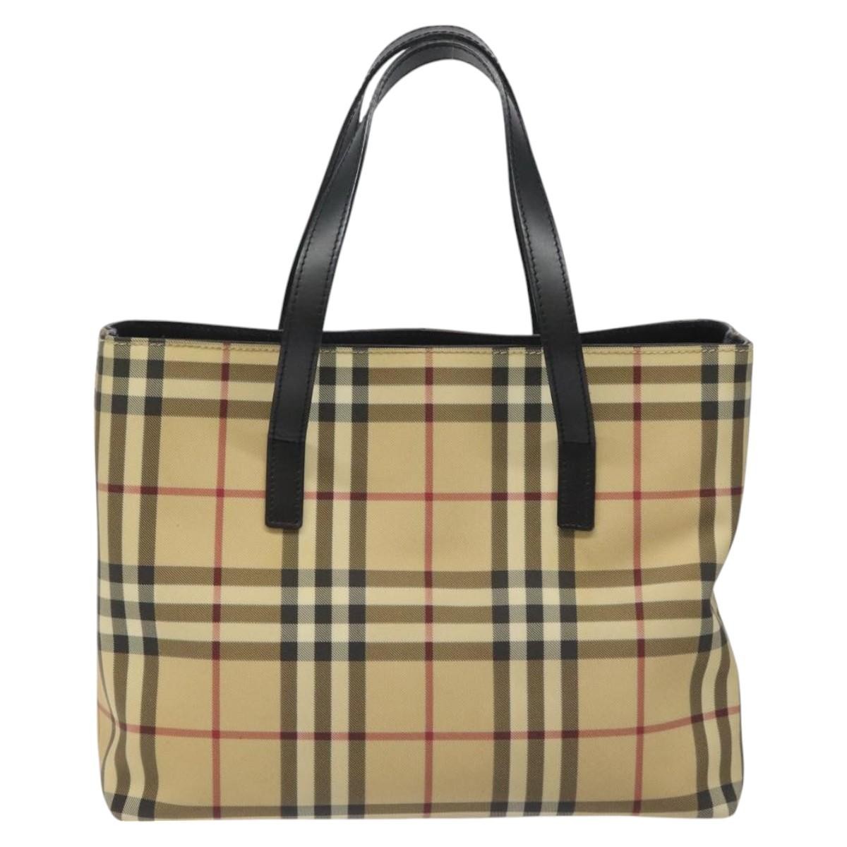 Burberry Nova Check Tote canvas check pattern, BEIGE, CANVAS, Tote bag