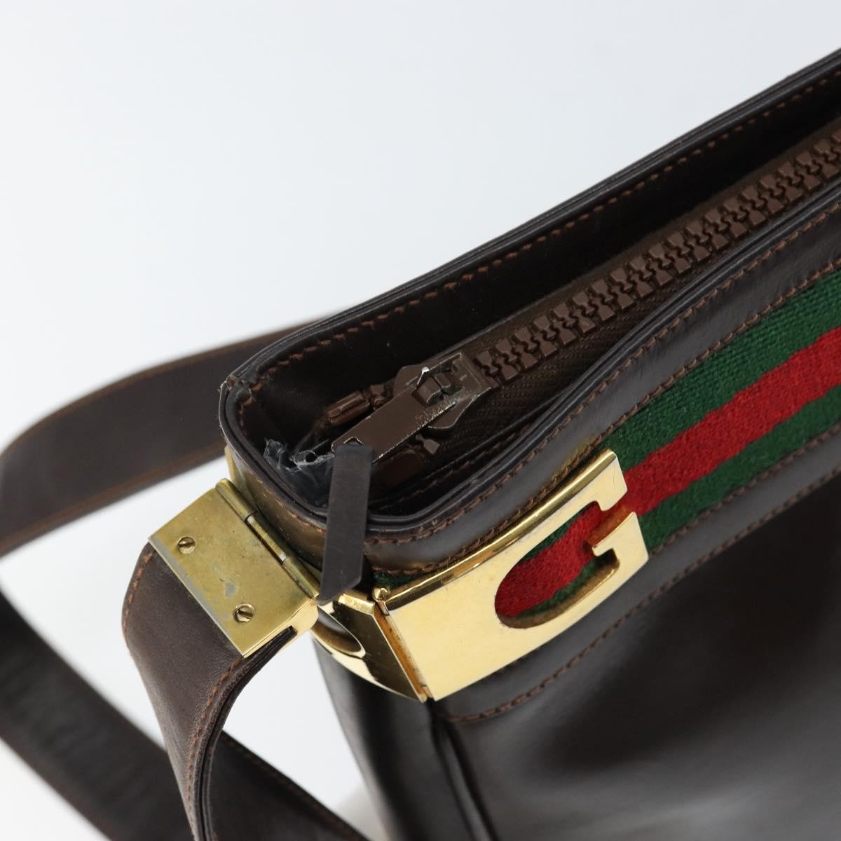 Gucci Sherry line shoulder bag Leather, BROWN, LEATHER, Shoulder bag