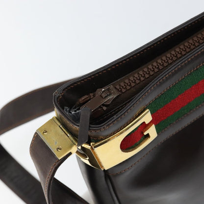 Gucci Sherry line shoulder bag Leather, BROWN, LEATHER, Shoulder bag