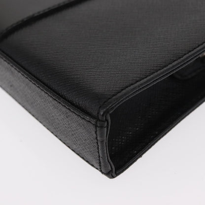 Valentino Garavani Pochette Leather, BLACK, LEATHER, Clutche & pouche