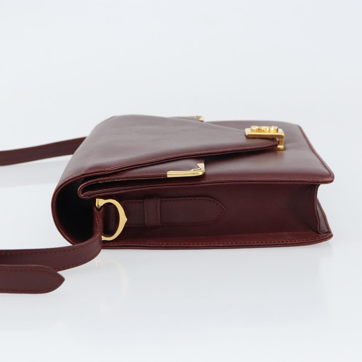 cartier Must de Cartier Shoulder Bag Leather, BURGUNDY, LEATHER, Shoulder bag