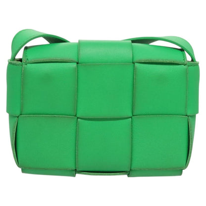 Bottega Veneta Cassette Crossbody Bag Maxi Intrecciato Leather, GREEN, LEATHER, Shoulder bag