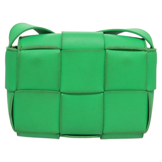 Bottega Veneta Cassette Crossbody Bag Maxi Intrecciato Leather, GREEN, LEATHER, Shoulder bag