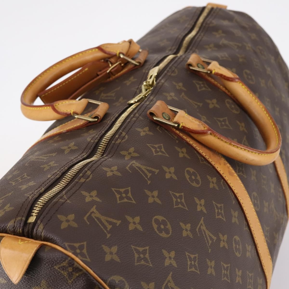 Louis Vuitton Keepall Bag Monogram Canvas, BROWN, CANVAS, Travel bag