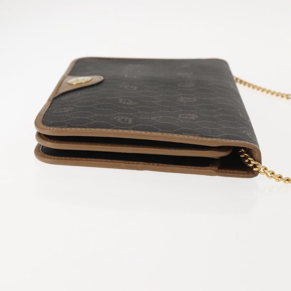 Christian Dior Vintage Honeycomb chain Canvas, BLACK, CANVAS, Shoulder bag