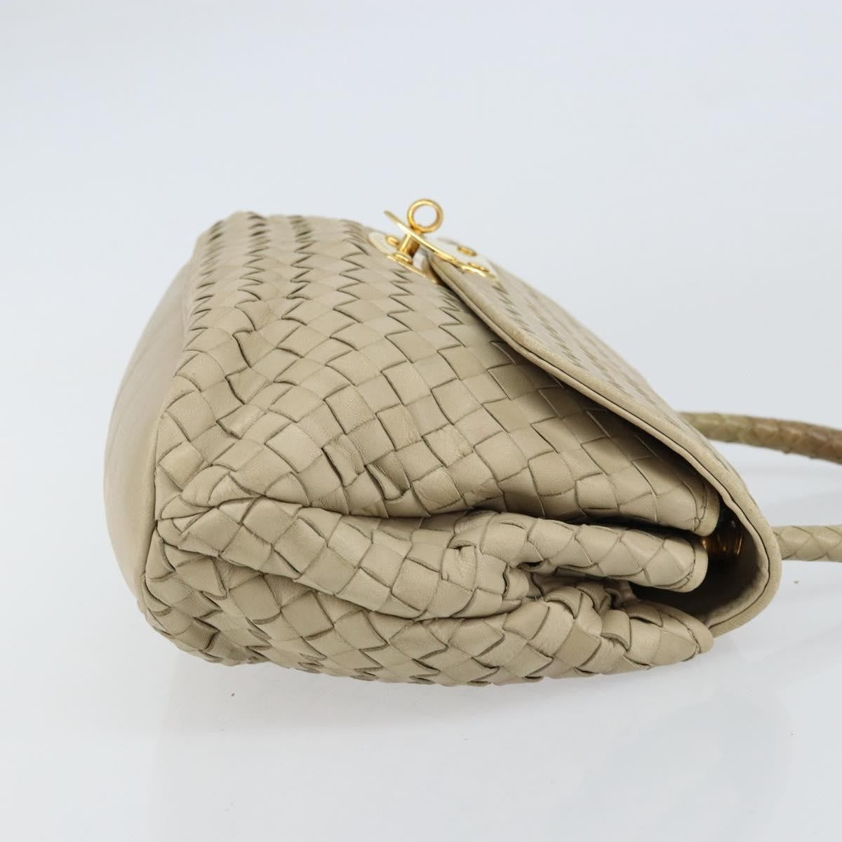 Bottega Veneta Intrecciato Handbag Leather, BEIGE, LEATHER, Handbag