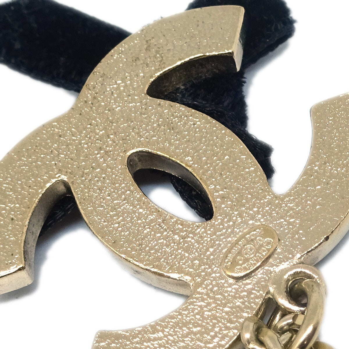 Chanel CC Bow Chain Pendant Necklace Metal with Leather, GOLD, GOLD_PLATED, Necklace