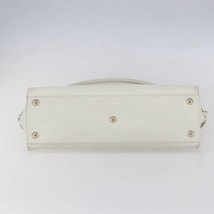 Salvatore Ferragamo Gina Satchel Leather, WHITE, LEATHER, Handbag