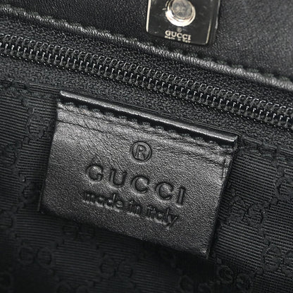 Gucci Web Handbag Leather wih Canvas, BLACK, LEATHER, Handbag