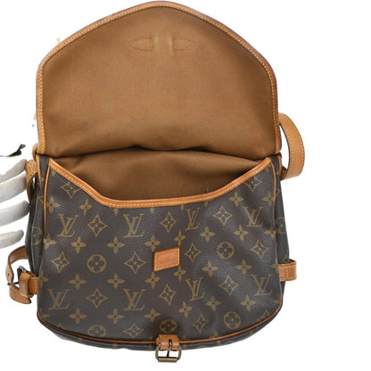 Louis Vuitton Saumur Handbag Monogram Canvas, BROWN, CANVAS, Shoulder bag