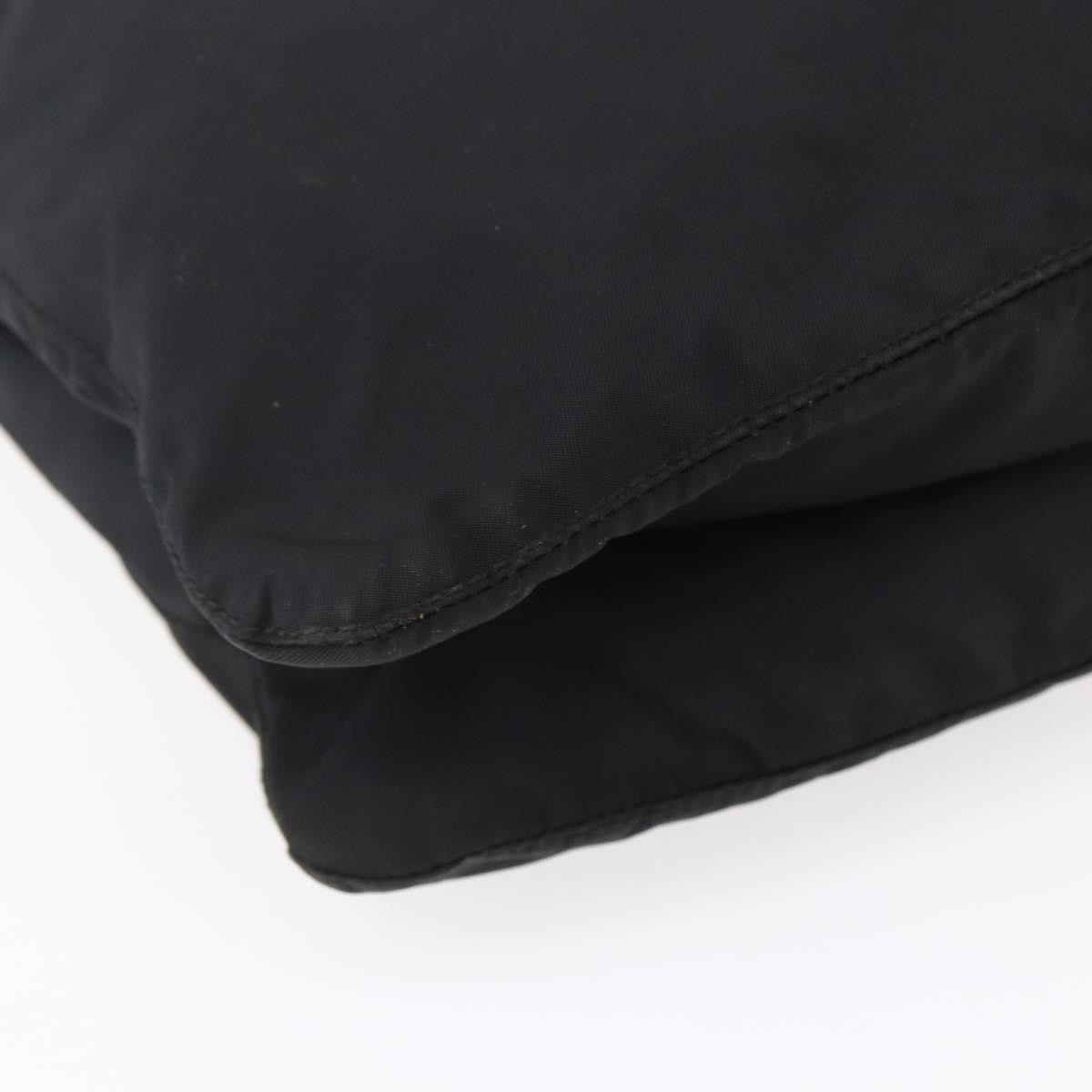 Prada Zip Messenger Quilted Tessuto, BLACK, NYLON, Shoulder bag