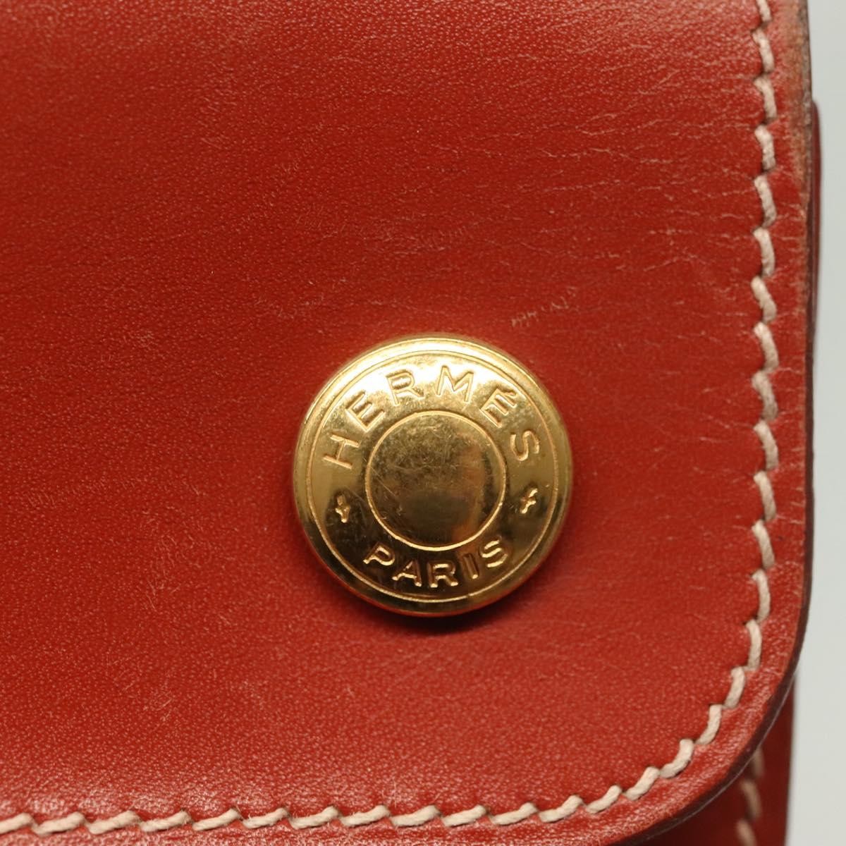 Hermes Pochette Green Waist Bag Leather, BROWN, LEATHER, Clutche & pouche