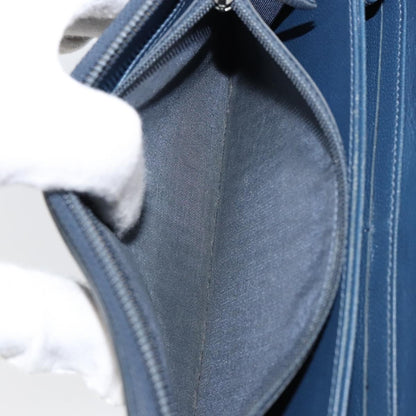 Chanel Boy Yen Wallet Quilted Lambskin, NAVY, LEATHER, Wallets