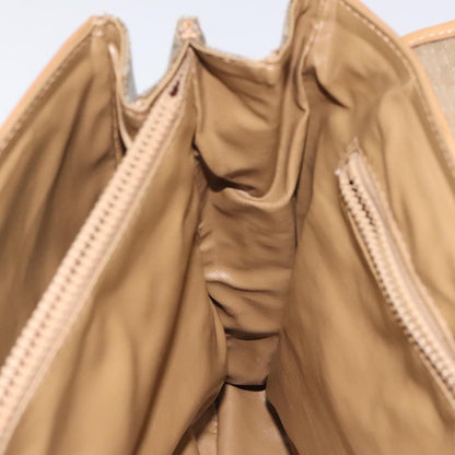 Celine Vintage Macadam Handbag Canvas, BEIGE, CANVAS, Handbag