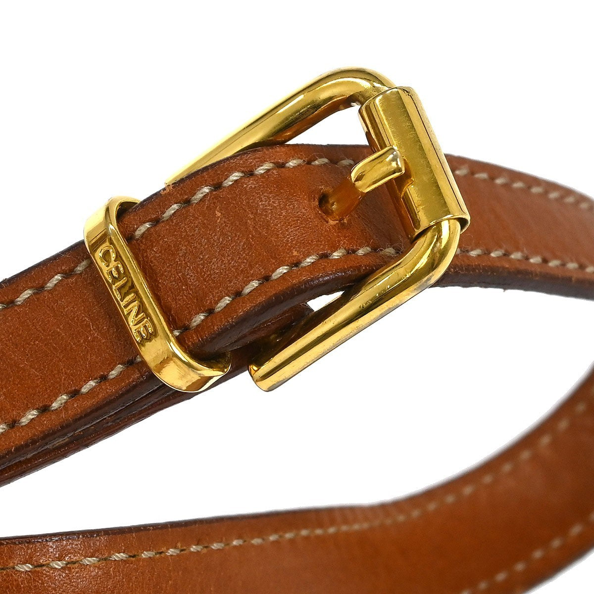 Celine Vintage Macadam Backpack Canvas and Leather, BEIGE, CANVAS, Backpack