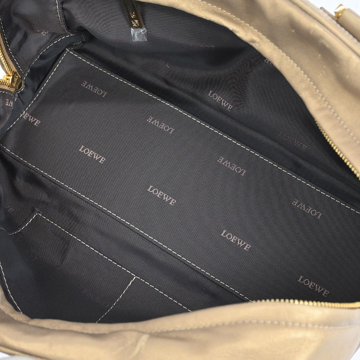 Loewe Amazona Bag Leather, GOLD, LEATHER, Handbag