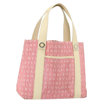Bvlgari Logomania Handbag Canvas, PINK, CANVAS, Handbag