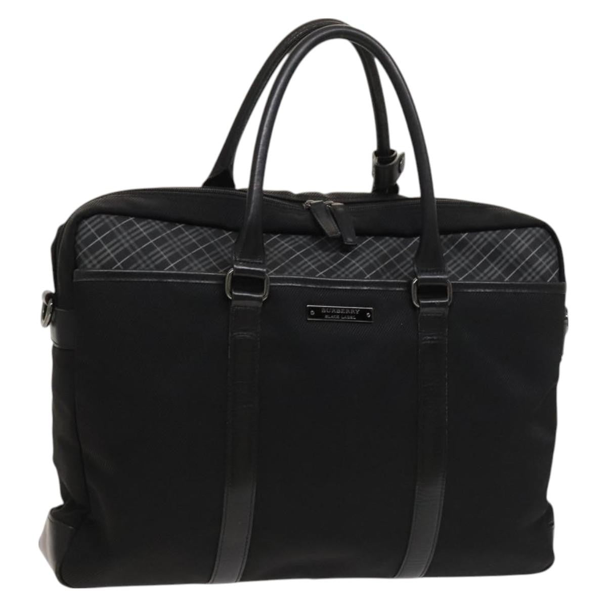 Burberry Black Label Business Bag Canvas, BLACK, CANVAS, Briefcase