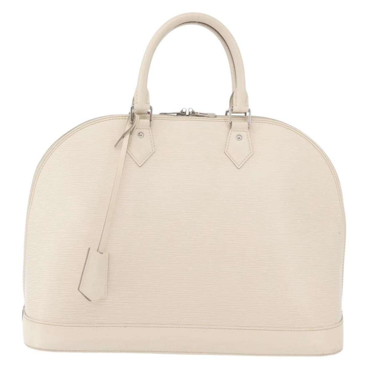 Louis Vuitton Alma Handbag Epi Leather, White, Leather, Handbag