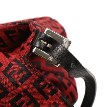 Fendi Mamma Baguette Zucca canvas, RED, CANVAS, Handbag