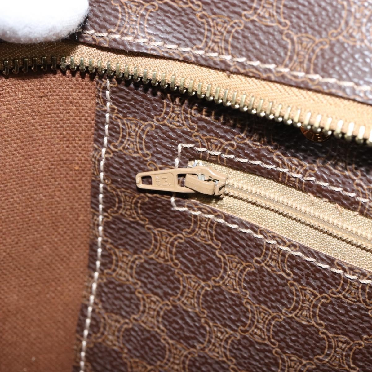 Celine Vintage Macadam Tote bag Canvas, BROWN, CANVAS, Tote bag