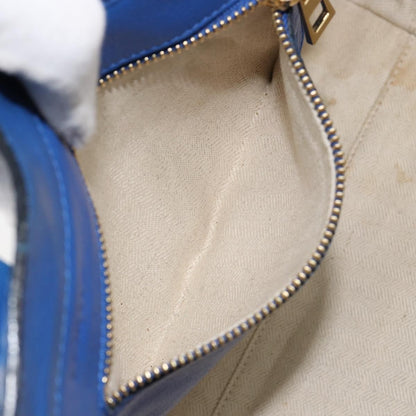 Loewe Vintage Anagram Tote Leather, BLUE, LEATHER, Tote bag