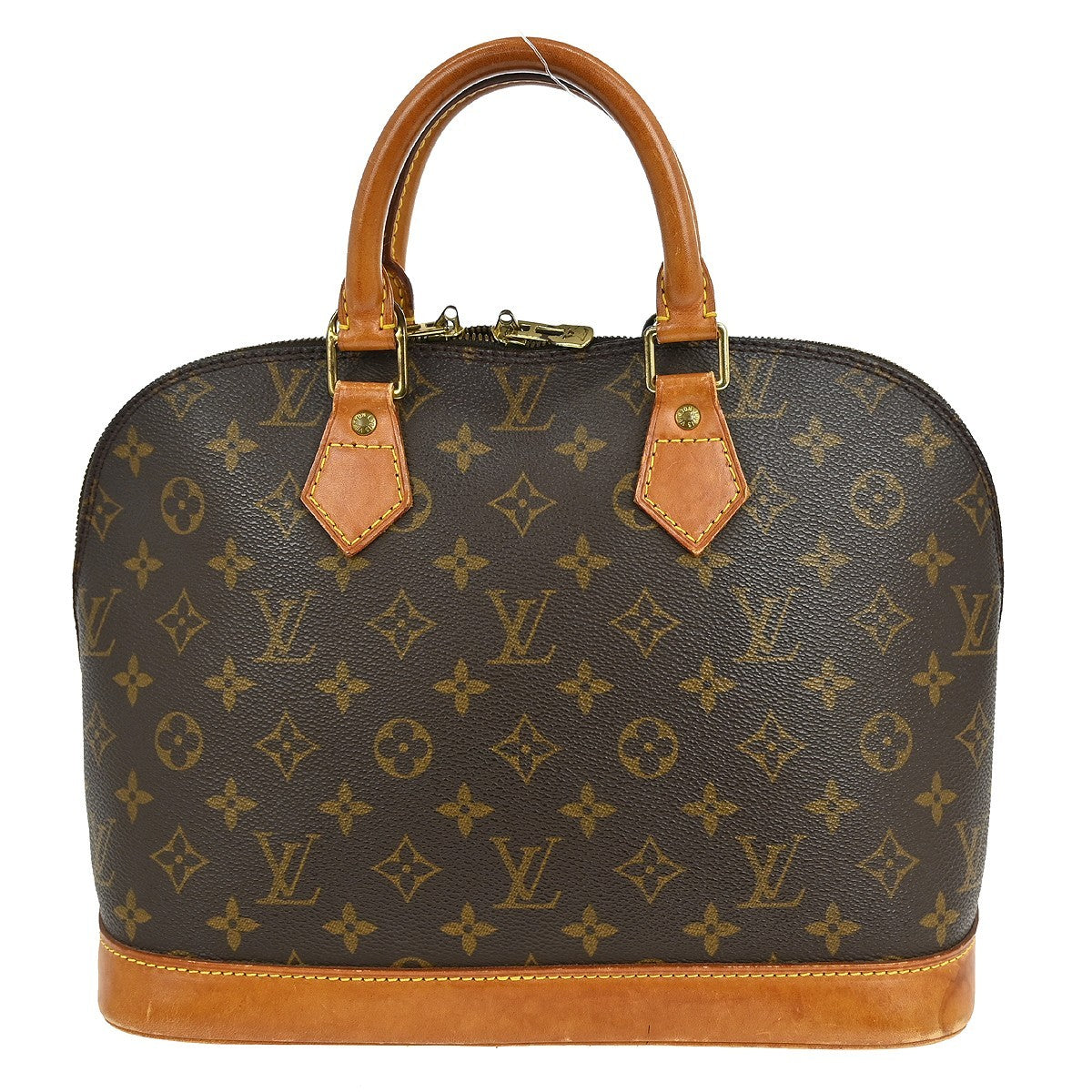 Louis Vuitton Alma Handbag Monogram Canvas, BROWN, CANVAS, Handbag