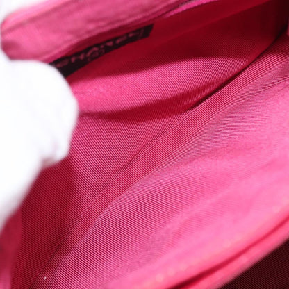 Chanel Chocolate Bar CC Clutch Quilted Leather, PINK, LEATHER, Clutche & pouche