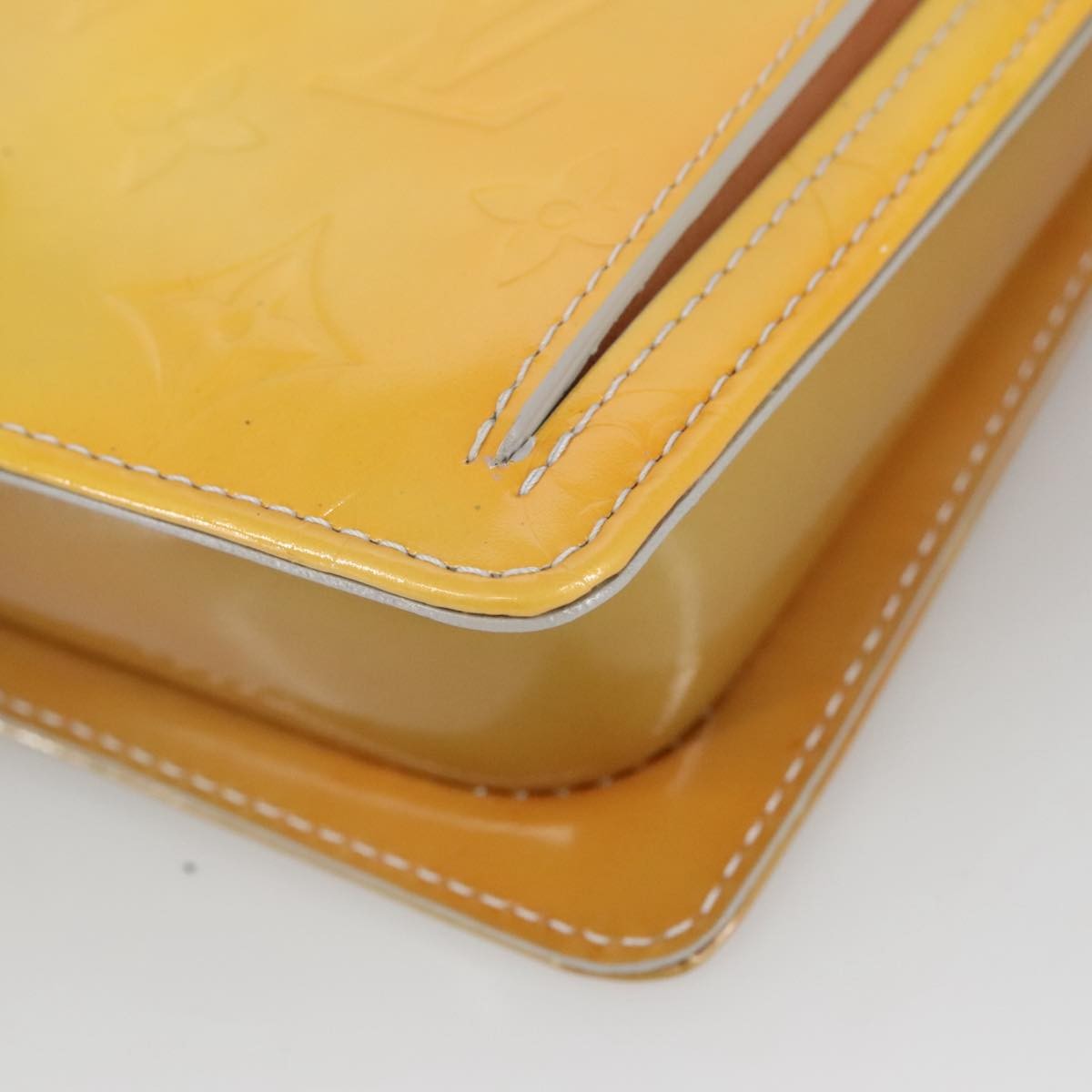 Louis Vuitton Pochette Mott Patent leather, YELLOW, PATENT_LEATHER, Clutche & pouche