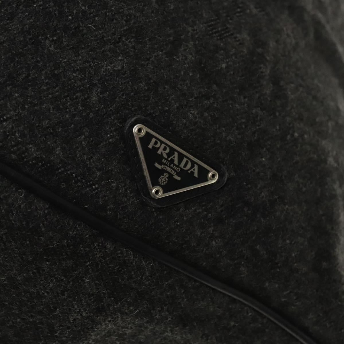 Prada Boston Bag Wool, GRAY, WOOL, Travel bag