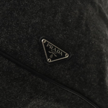 Prada Boston Bag Wool, GRAY, WOOL, Travel bag