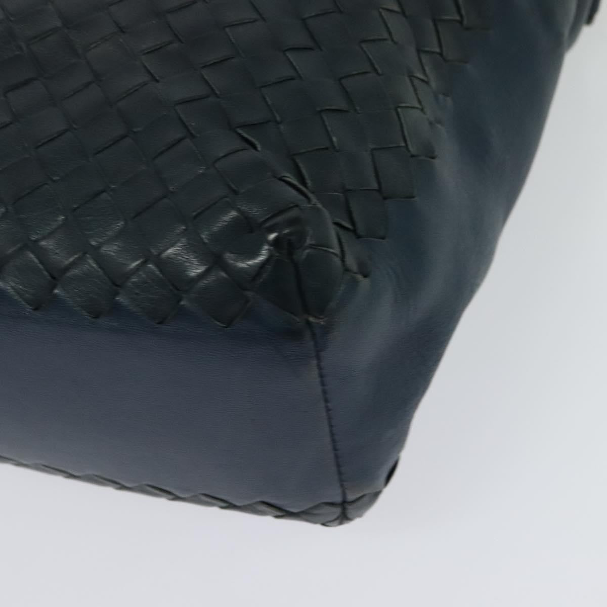 Bottega Veneta Flat Messenger Bag Intrecciato Nappa, BLUE, LEATHER, Shoulder bag